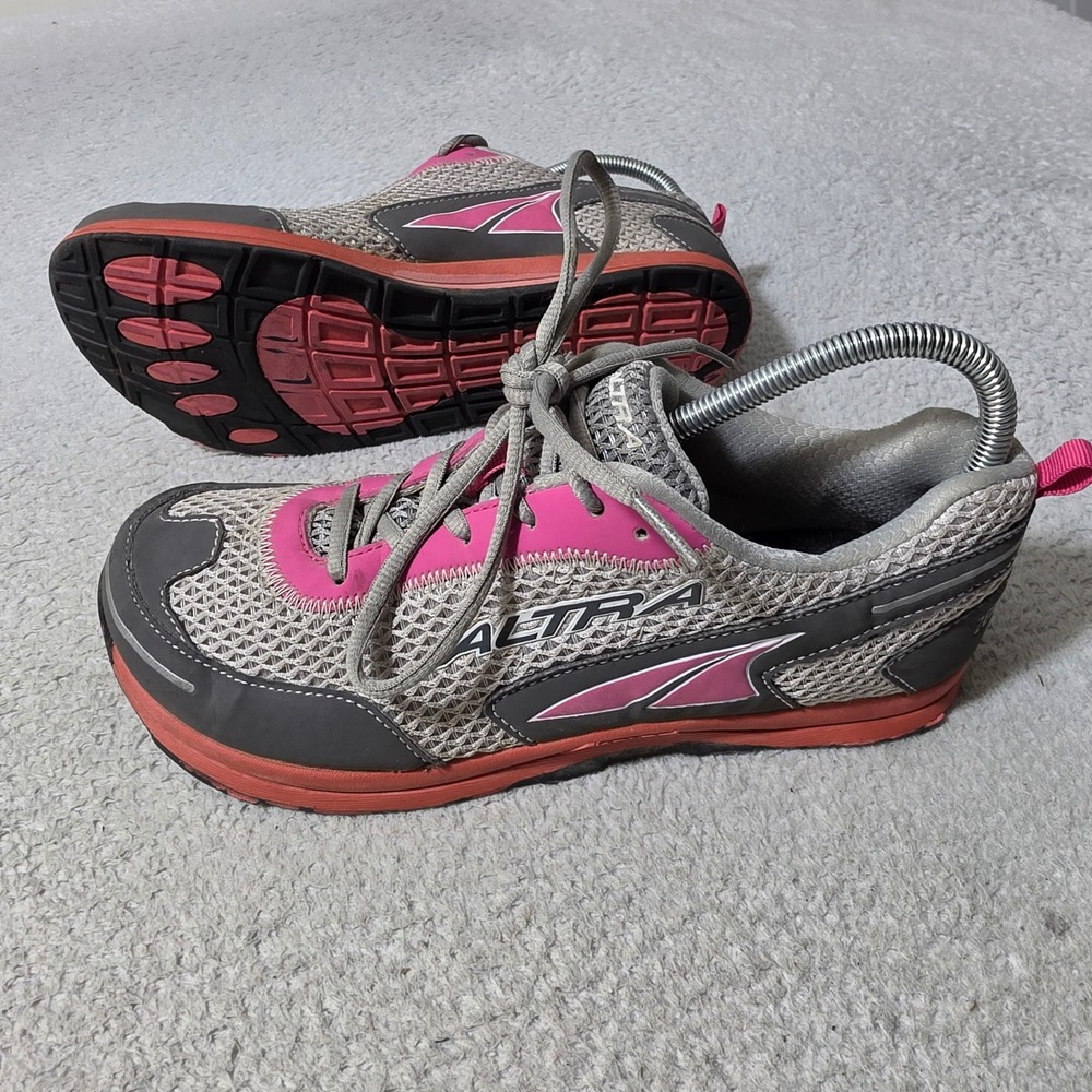 Altra Running Shoes Youth 6‎ Gray Pink Zero Drop Mesh Athletic Sneakers A4333-3